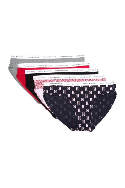 Tommy Hilfiger Classic Logo Waistband Cotton Bikini Panties In Lgohpea/pprfleg