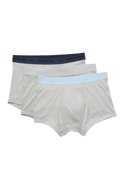 Kenneth Cole Cotton Stretch Trunks In Lt Gryhth Wstbn