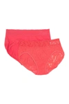 Hanky Panky Full Bottom V-bikini Panties In Pink Grapefruit/ripe