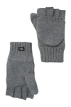 Ugg Knit Flip Mitten In Charcoal
