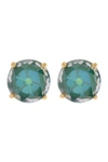 Kate Spade Round Cz Stud Earrings In Emerald