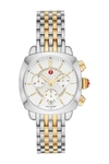 Michele Ascalon Diamond Two-tone Bracelet Watch, 34mm X 41mm