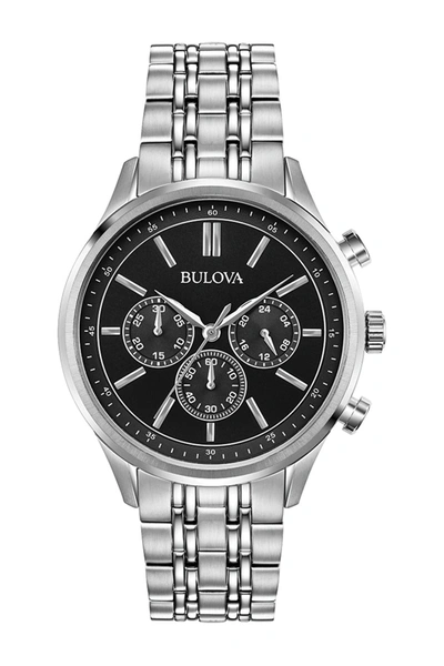 Bulova Quartz Analog Stainless Steel Bracelet Watch, 42mm In Silver-tone