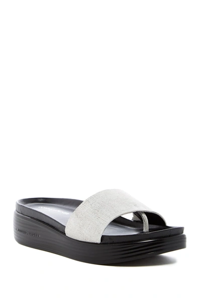 Donald Pliner Fiji Suede Slide Sandal In Light Pewt