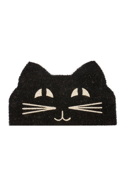 Entryways Cat Face Non Slip Coir Doormat