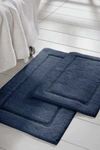 MODERN THREADS 2-PIECE SOLID LOOP WITH NON-SLIP BACKING BATH MAT SET,645470000596