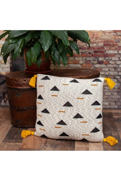 Parkland Collection Poki Transitional Beige Throw Pillow