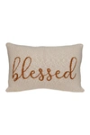 Parkland Collection Blessed Transitional Beige Throw Pillow In Beige
