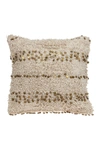 Parkland Collection Acacia Transitional Beige Throw Pillow In Beige