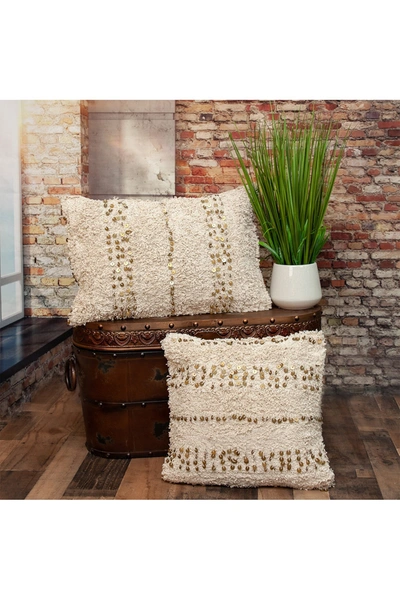 Parkland Collection Acacia Balm Transitional Beige Throw Pillow