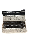 PARKLAND COLLECTION MARLEY TRANSITIONAL BLACK THROW PILLOW,025773021199