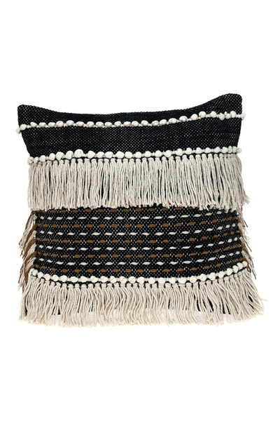 Parkland Collection Marley Transitional Black Throw Pillow