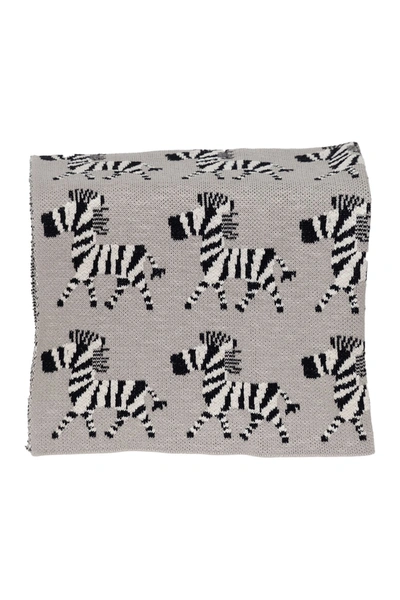 Parkland Collection Zara Transitional Grey Knitted 32" X 40" Baby Blanket In Grey
