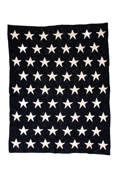 Parkland Collection Starry Starry Night Transitional Navy Blue Knitted 32" X 40" Baby Blanket