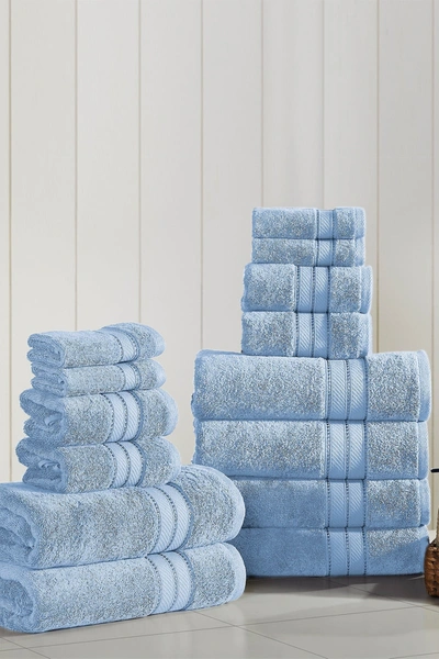 Modern Threads Spunloft 18-piece Towel Set In Blue