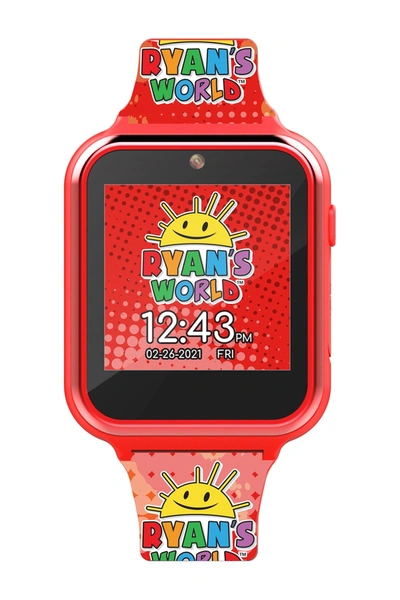 Accutime Kids' Itime Ryan's World Interactive Smart Watch In Red