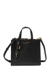 Marc Jacobs Mini Grind Coated Leather Tote In Black