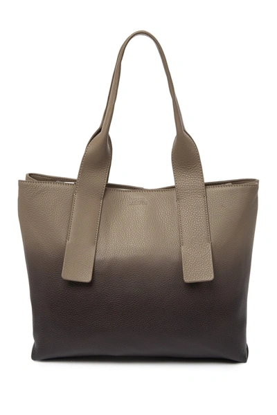 Vince Camuto Dee Leather Tote In Dkbrown 03