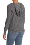 Abound Marled Knit Hoodie In Black Stripe