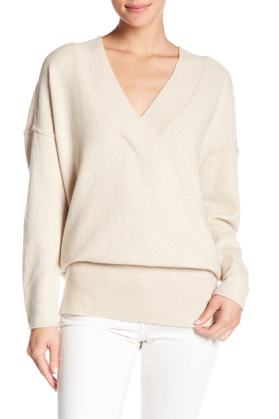 Abound Dolman V-neck Tunic Sweater In Beige Birch