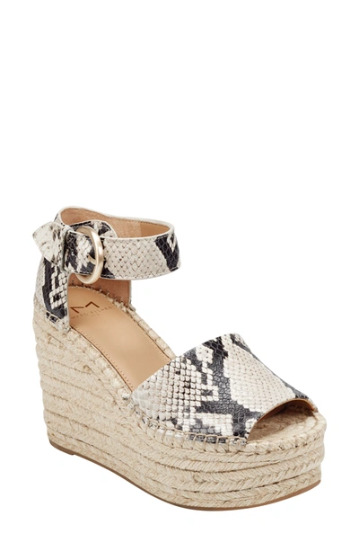 Marc Fisher Ltd Alida Espadrille Platform Wedge In Roccia Leather