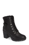 Mia Annamaria Lug Sole Combat Boot In Black