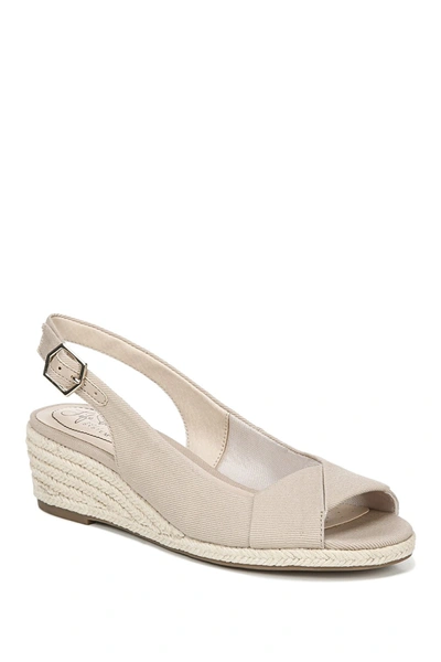 Lifestride Wide Width Socialite Espadrille Wedge Sandal In Neutral