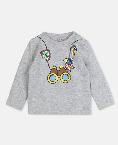 Stella Mccartney Kids Grey Binocular Cotton T-shirt