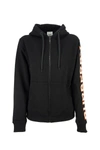 BURBERRY BURBERRY RYLEE - LOGO PRINT COTTON OVERSIZED HOODED TOP