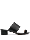 Maison Margiela Tabi Toe-ring Leather Sandals In Black