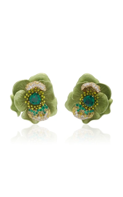 Anabela Chan Women's Citrus Bloom Earrings In Green