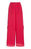 Max Mara Women's Boheme High-rise Wide-leg Silk Pants In Pink,neutral