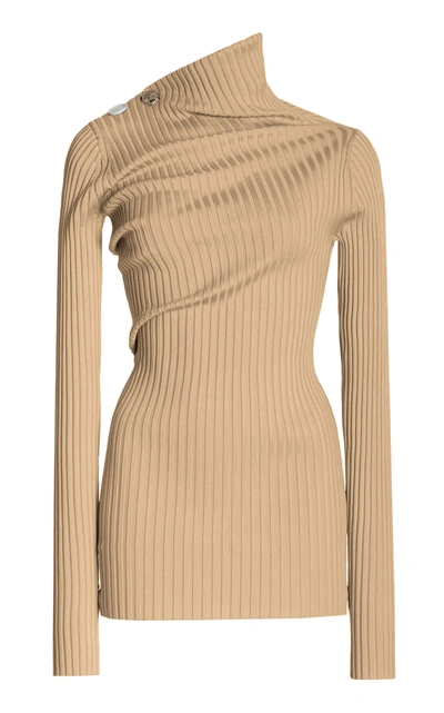 Proenza Schouler Button-embellished Ribbed-knit Sweater In