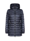 Moncler Ments Hooded Quilted Down Jacket In Blu