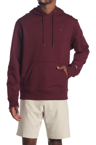 Champion Power Blend Fleece Pullover Hoodie In Maroon