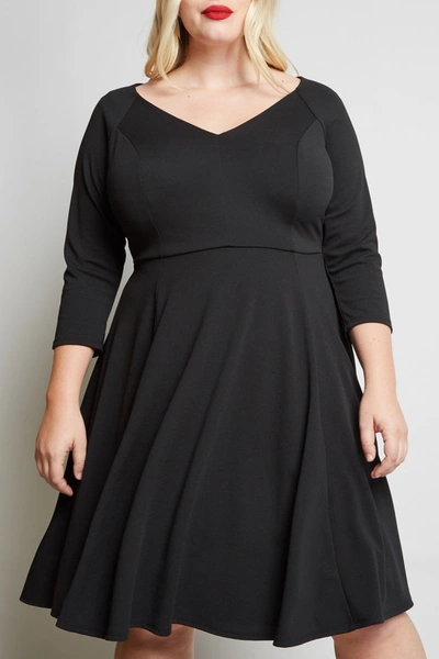 Modcloth Date Night Done Right Dress In Black