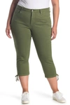 Nydj Capri Jeans W/ Drawcord Hem In Olivine
