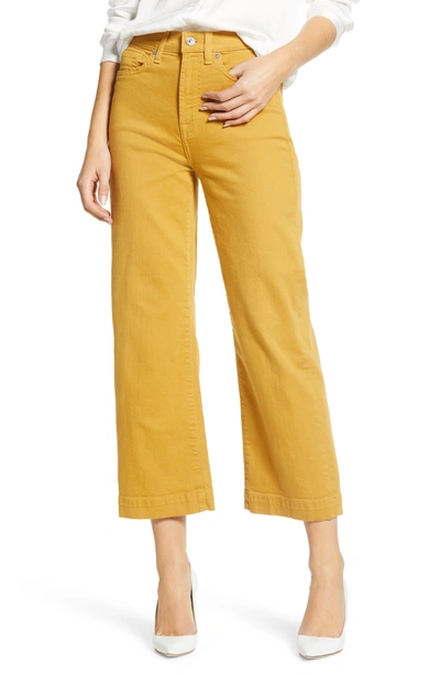 7 For All Mankind ® Alexa High Waist Crop Wide Leg Jeans In Amber