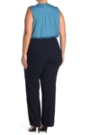 Vince Camuto Solid Crepe Pants In Classic Navy