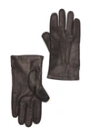 Bruno Magli Cashmere Lined Hand Stitch Leather Gloves In 200brn