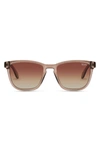 Quay Hardwire 54mm Polarized Sunglasses In Grey/ Brown Fade