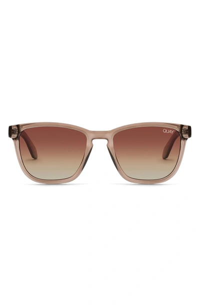 Quay Hardwire 54mm Polarized Sunglasses In Grey/ Brown Fade