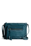 Day & Mood Anni Multi Zip Leather Crossbody Bag In Legion Blue