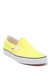Vans Classic Slip-on Neon Sneaker In Yellow-white In Lemon Tonic/ True White