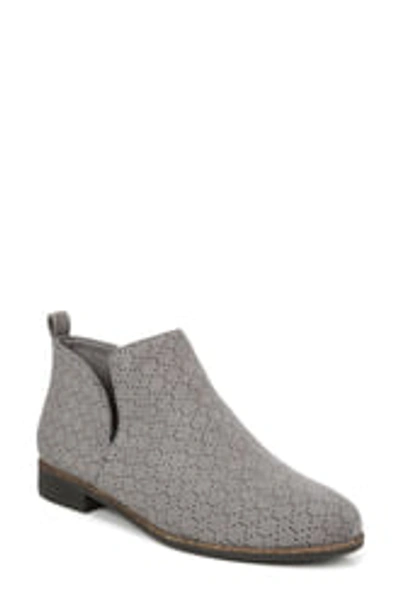 Dr. Scholl's Rate Perforated Bootie In Dark Shadow Perforated Fabric