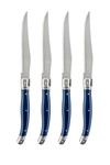 French Home Set Of 4 Laguiole Steak Knives In Navy