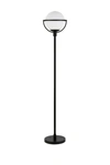 ADDISON AND LANE CIEONNA BLACKENED BRONZE GLOBE & STEM FLOOR LAMP,810325031661