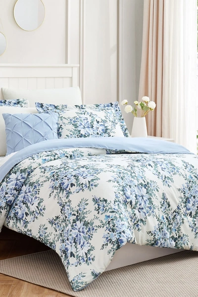 Modern Threads Complete 8-piece Bedding Set In Blue/white