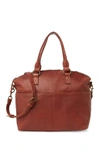 American Leather Co. Carrie Dome Satchel In Brandy Smooth