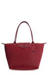 Longchamp Le Pliage Club Tote In Z/dnu Garnet Red